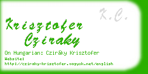 krisztofer cziraky business card